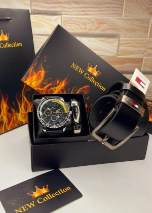 Подарочный набор часы, браслет, ремень и коробка 20631438