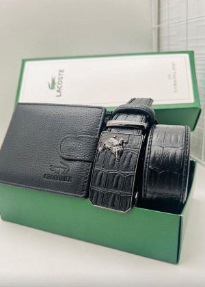 Подарочный набор для мужчины ремень, кошелек + коробка #21144879