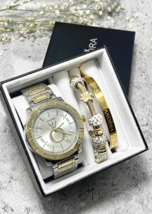 Подарочный набор для женщин часы, 2 браслета + коробка 23124247
