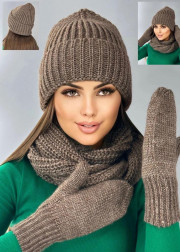 Шапка + шарф и перчатки