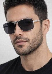 Набор мужские солнцезащитные очки, коробка, чехол + салфетки