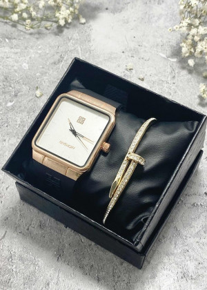 Подарочный набор для женщин часы и браслет+ коробка 23245146
