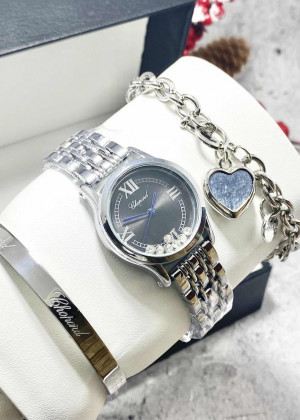Подарочный набор для женщин часы, 2 браслета + коробка 23245185