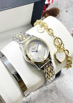 Подарочный набор для женщин часы, 2 браслета + коробка 23245189