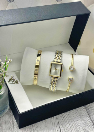 Подарочный набор для женщин часы, 2 браслета + коробка 23245201