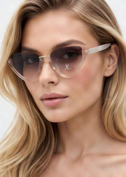 Набор женские солнцезащитные очки, коробка, чехол + салфетки