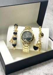 Подарочный набор для женщин часы, 2 браслета + коробка