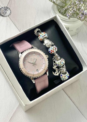Подарочный набор для женщин часы и браслет+ коробка