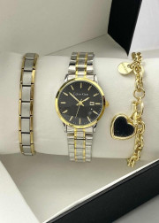 Подарочный набор для женщин часы, 2 браслета + коробка