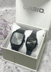 Подарочный набор часы для мужчин и для женщин + коробка
