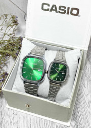 Подарочный набор часы для мужчин и для женщин + коробка