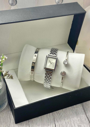 Подарочный набор для женщин часы, 2 браслета + коробка 23304768