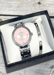 Подарочный набор для женщин часы и браслет+ коробка
